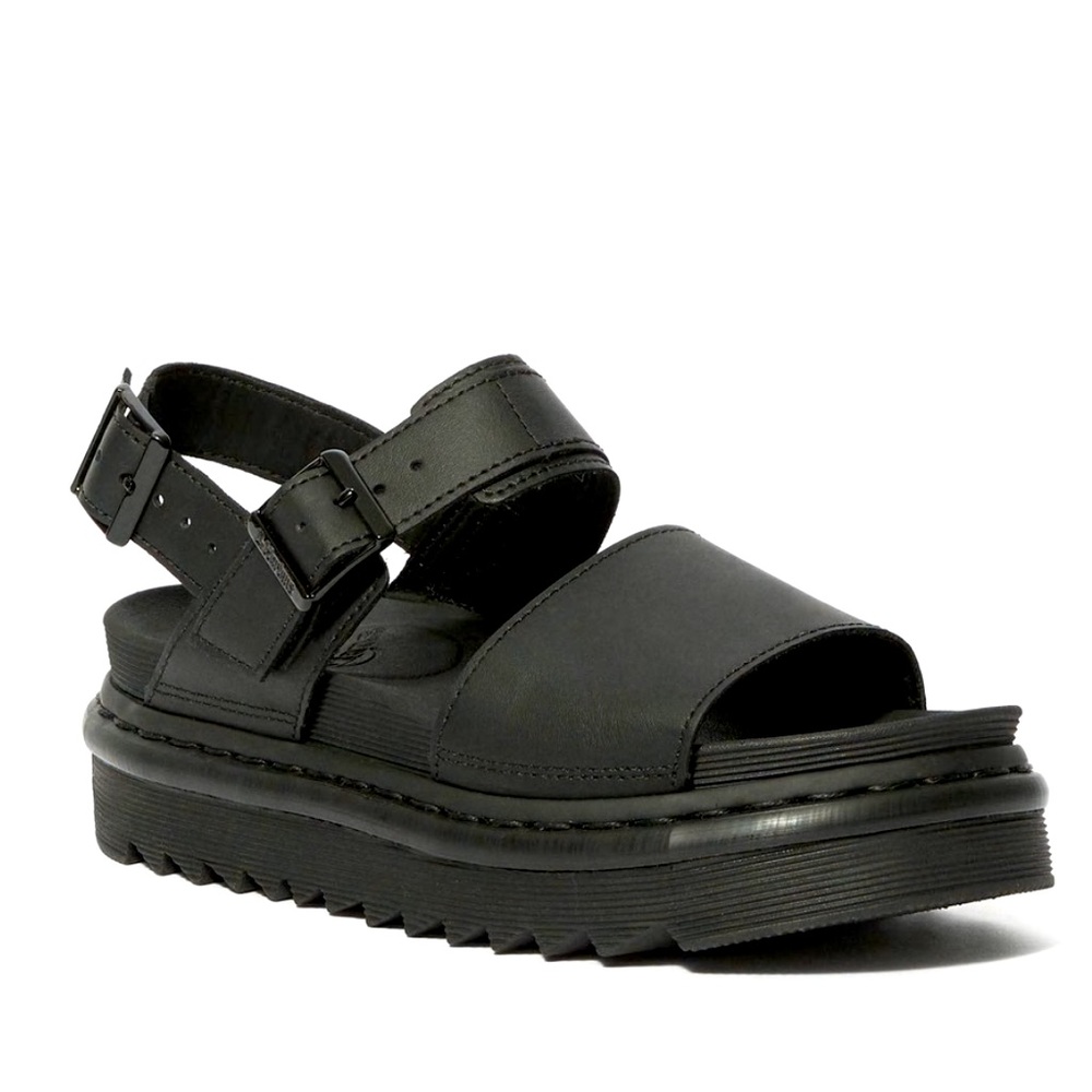 Dr. Martens Voss Black Leather Sandals